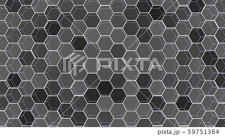 Abstract background of colorful outline hexagons 59751364