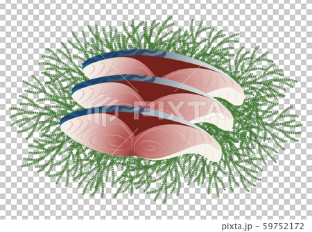 鯖の切り身 盛り合わせ イラスト 59752172