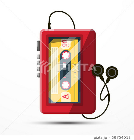 Walkman Vector Symbol Retro Music Player Withのイラスト素材