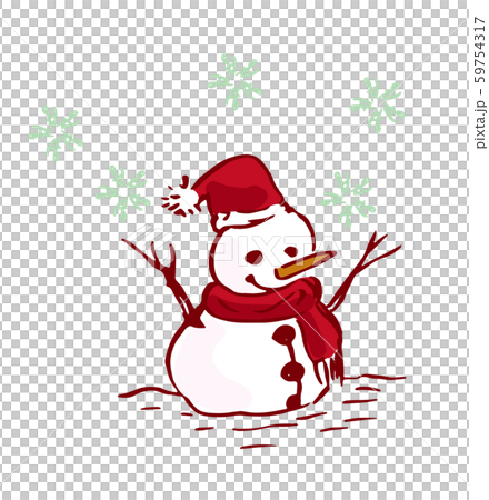サンタな雪だるま 59754317