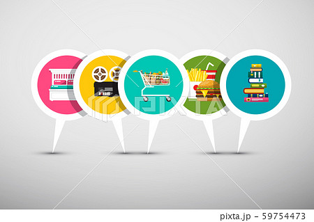 Hotel, Cinema, Shopping Cart, Supermarket, Hotel, Cinema, Shopping Cart, Supermarket, 59754473
