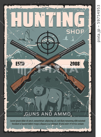 Hunter gun and ammo shop, hunting club 59754953