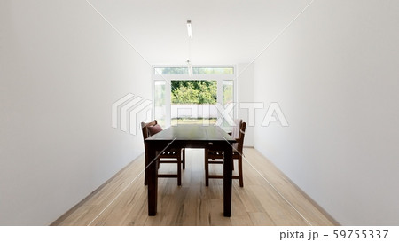 Dining table in large modern apartment Dining table in large modern apartment 59755337
