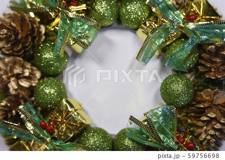 pine cones and green sparkling shapes forming a pine cones and green sparkling shapes forming a 59756698
