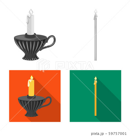 Isolated object of relaxation and flame logo. Collection of relaxation and wax stock vector 59757001