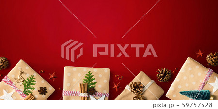 Handmade Christmas gift boxes with ornaments Handmade Christmas gift boxes with ornaments 59757528