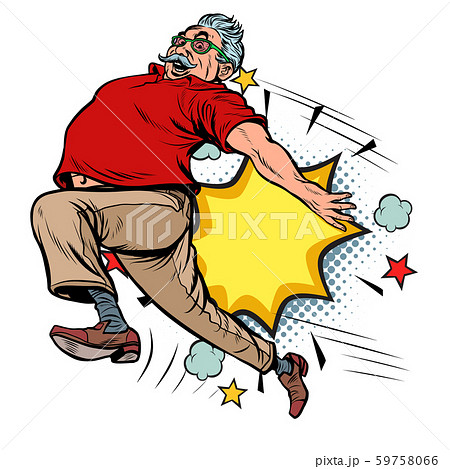 pensioner kick, ageism age discrimination. the dismissal of an old man 59758066