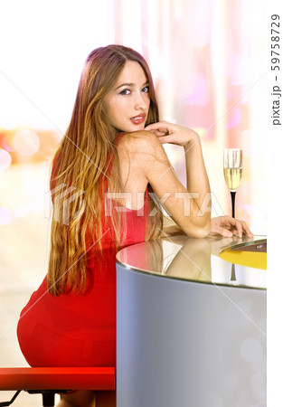 beautiful single woman in a bar beautiful single woman in a bar 59758729