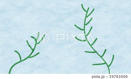 シンプルな水草と水色の水中背景イメージ素材 シンプルな水草と水色の水中背景イメージ素材 59763006