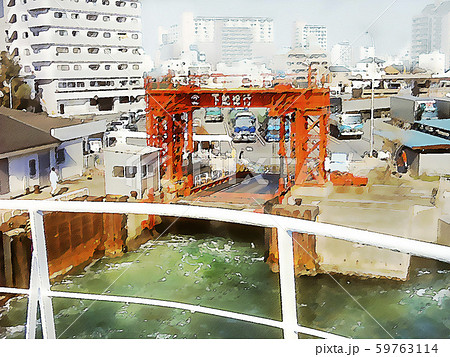 フェリー乗り場　出港 59763114