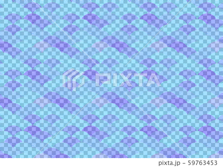 鮫小紋　12ライン　（背景素材）　 59763453