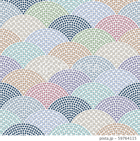 鮫小紋 12ライン 背景素材 パターンのイラスト素材