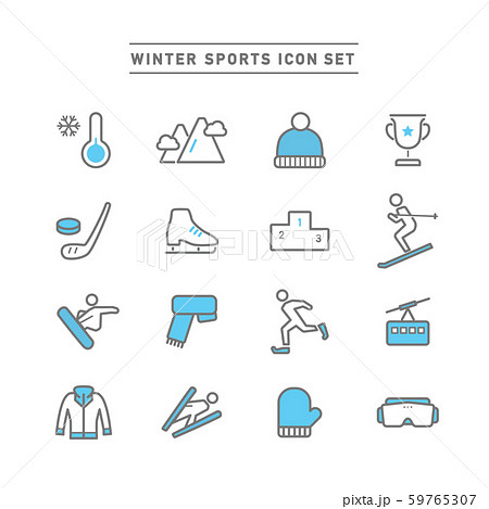WINTER SPORTS ICON SET WINTER SPORTS ICON SET 59765307