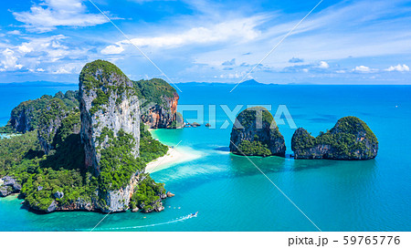 Aerial view Railay Beach and Phra Nang Cave Beach 59765776