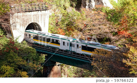 Naruko Gorge landscape in Miyagi,Japan.It is one of the Tohoku Region's most scenic gorges and one of most popular autumn color spots around late October to early November. 59766322