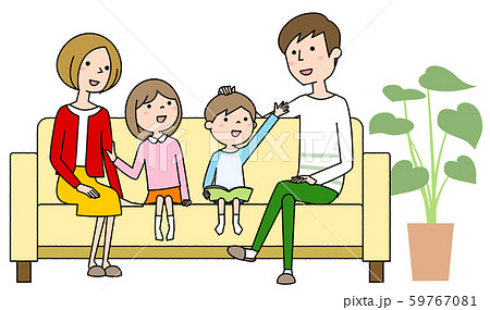 家族　二世代　ソファー 59767081