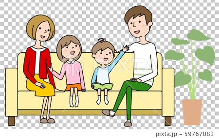 家族　二世代　ソファー 59767081