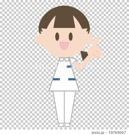 ナース(全身左手指差し) ナース(全身左手指差し) 59769007