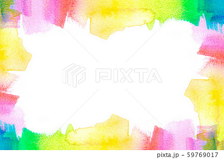 背景素材　虹色　水彩テクスチャー 59769017