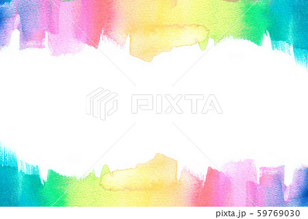 背景素材　虹色　水彩テクスチャー 59769030