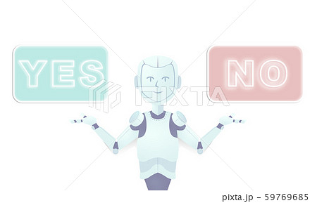 人型aiロボットのイラスト素材 59769685 Pixta