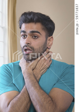 man suffocating from anxiety attack man suffocating from anxiety attack 59771837