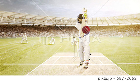 Batsman Striking the Ball 59772665