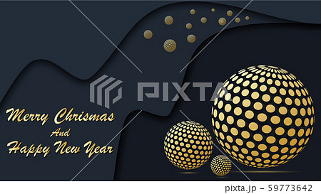 Creative new year 2020 design with sphere on the black background. Vector illustration EPS10 59773642