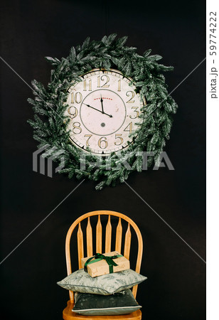 christmas arrow wall clock round wreath gifts christmas arrow wall clock round wreath gifts 59774222