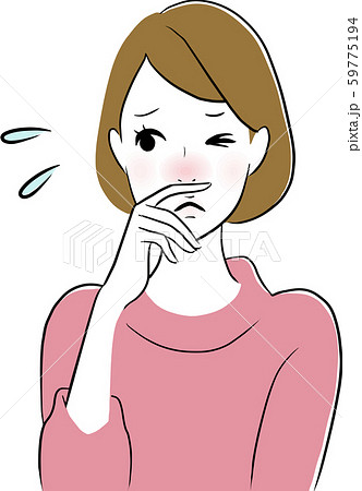 花粉症　女性 59775194