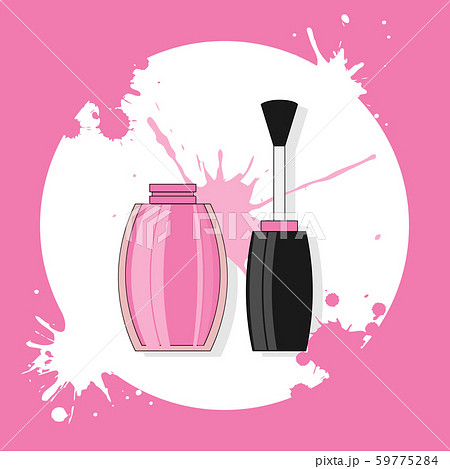 nail polish flat illustration. Modern vector card concept for design nail polish flat illustration. Modern vector card concept for design 59775284