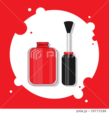 nail polish flat illustration. Modern vector card concept for design nail polish flat illustration. Modern vector card concept for design 59775286