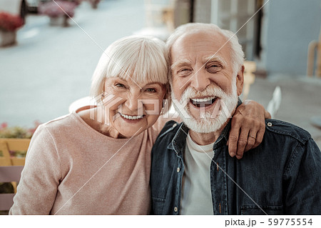 Joyful nice couple being in a great mood 59775554