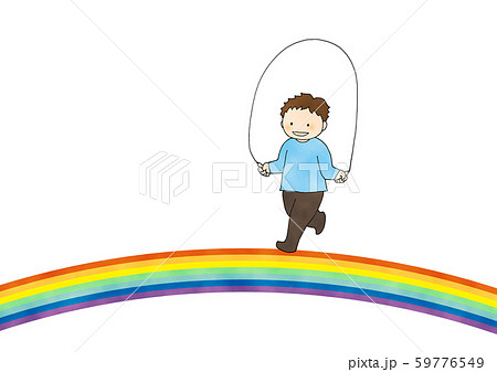 虹の上で縄跳び 59776549