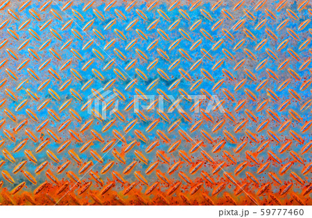 錆びた鉄板、カラフル、色、鮮やか、彩、溝蓋、鉄板、錆び、 59777460