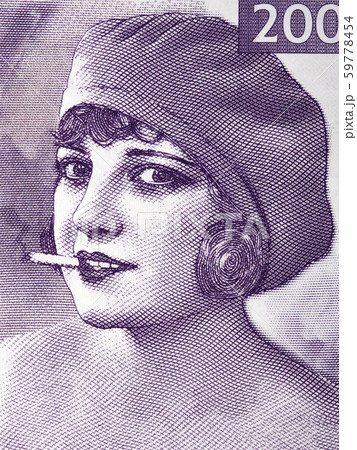 Ita Rina a portrait from Slovenian collector's banknote 59778454