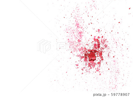 Beautiful watercolor ink drops on white paper, splatter spreading on clear background. Perfect for 59778907