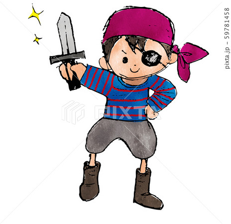 子ども海賊　水彩風 59781458