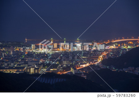 別府市十文字原展望台からの夜景【大分県】 別府市十文字原展望台からの夜景【大分県】 59783260