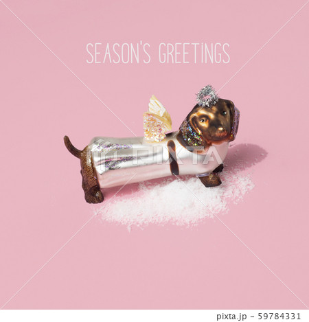 christmas ornament and text seasons greetings 59784331