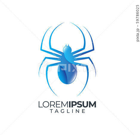Spider graphic silhouette template vector isolated 59786025