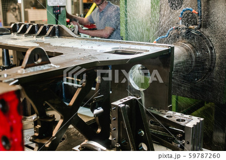 CNC milling machine in metal working factory 59787260