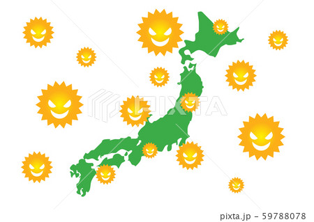 花粉症と日本地図 杉 スギ花粉のイメージ cedar pollen Japan map 花粉症と日本地図 杉 スギ花粉のイメージ cedar pollen Japan map 59788078