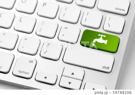 Recycle icon on computer keyboard for genn engery 59788206