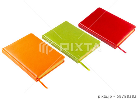 Three multicolored leather notebooks 59788382