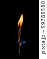Safety match on black background with flaming head 59788580
