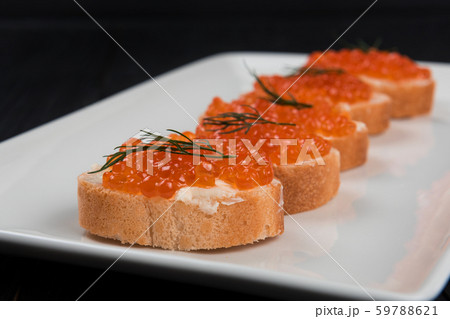 Sandwich with caviar Sandwich with caviar 59788621