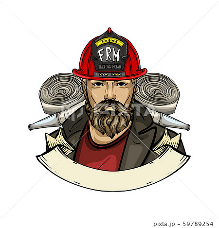 Hand drawn sketch fireman icon 59789254