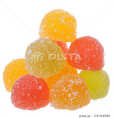 Heap multicolored candy isolated 59789980