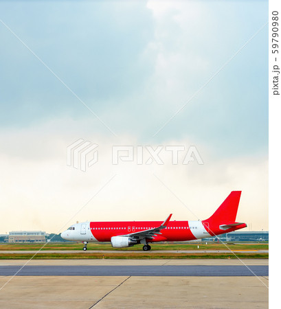 Airplane, runway, airport, departure, skyline 59790980